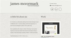 Desktop Screenshot of jamesmccormack.co.uk